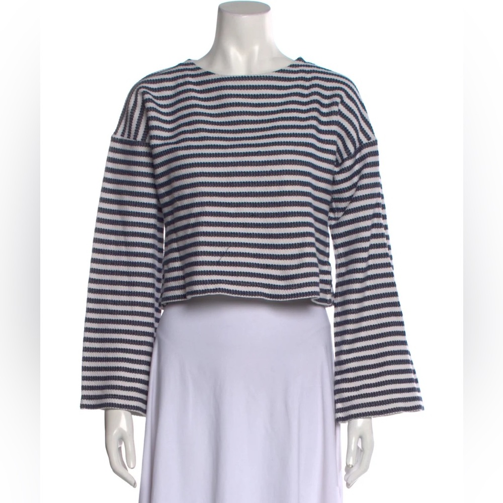 La Ligne Striped Bateau Neckline Sweater